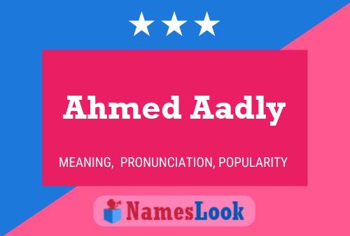 Póster del nombre Ahmed Aadly