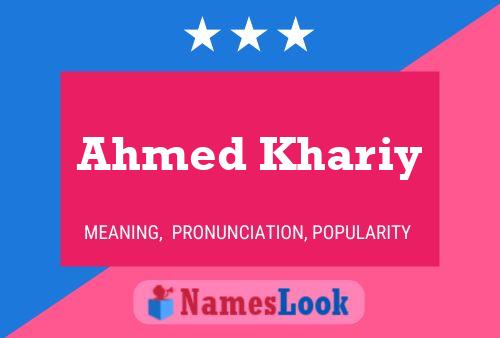 Póster del nombre Ahmed Khariy