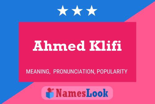 Póster del nombre Ahmed Klifi