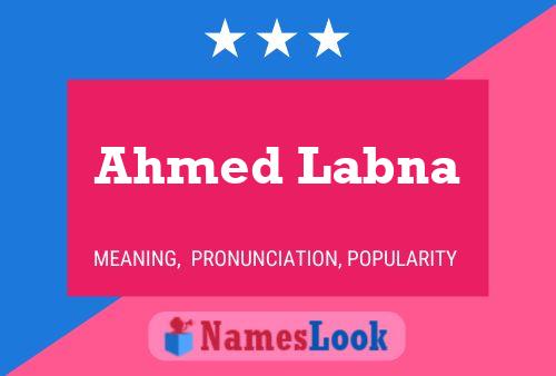 Póster del nombre Ahmed Labna