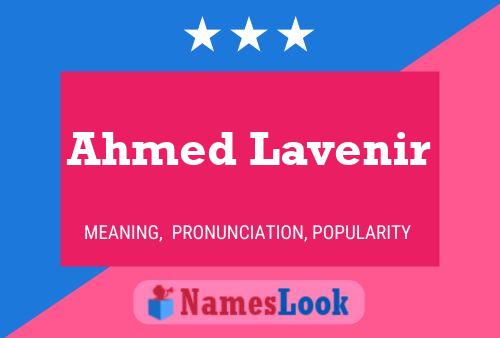 Póster del nombre Ahmed Lavenir