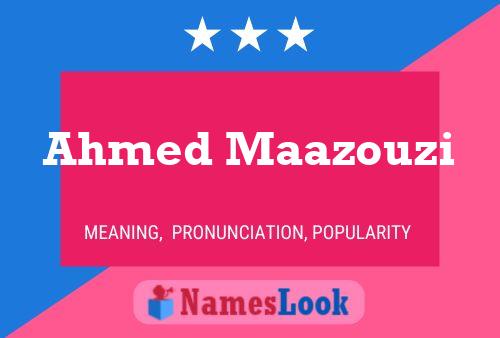 Póster del nombre Ahmed Maazouzi