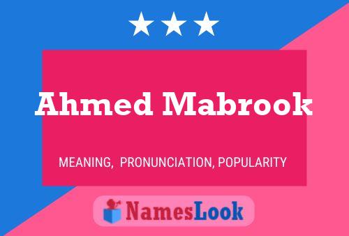 Póster del nombre Ahmed Mabrook