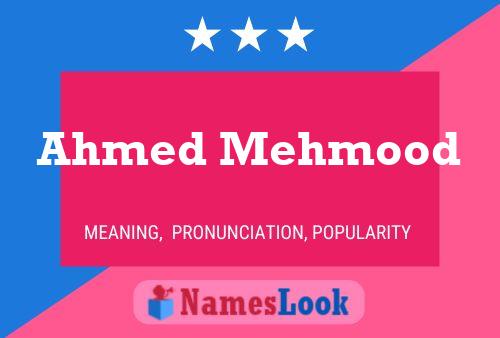 Póster del nombre Ahmed Mehmood