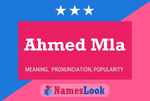 Póster del nombre Ahmed Mla