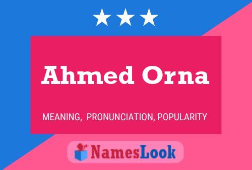 Póster del nombre Ahmed Orna