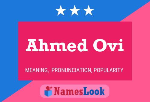 Póster del nombre Ahmed Ovi