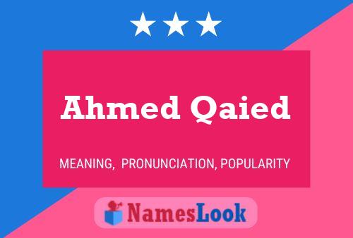 Póster del nombre Ahmed Qaied