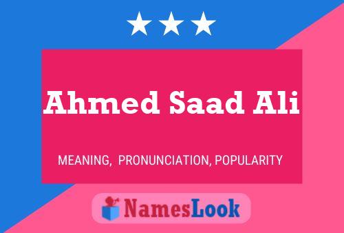 Póster del nombre Ahmed Saad Ali