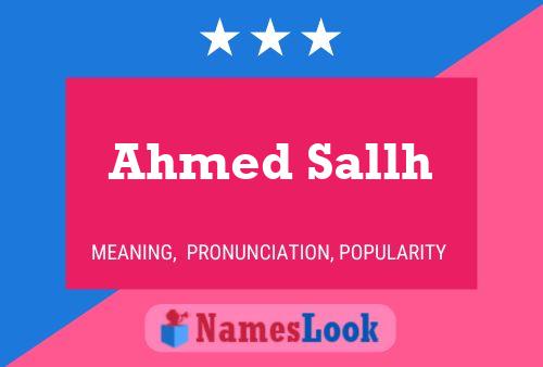 Póster del nombre Ahmed Sallh