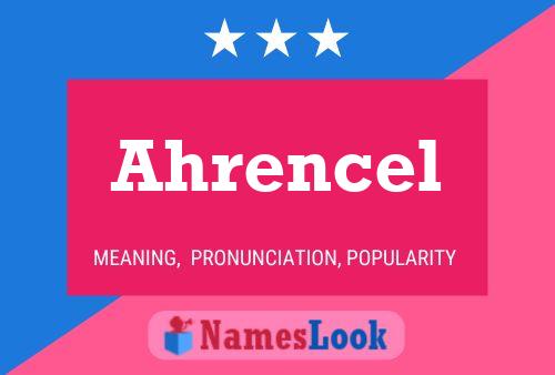 Póster del nombre Ahrencel