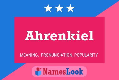 Póster del nombre Ahrenkiel