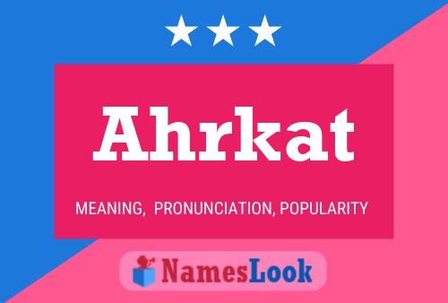 Póster del nombre Ahrkat