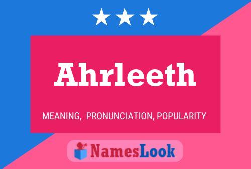 Póster del nombre Ahrleeth