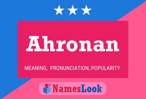 Póster del nombre Ahronan