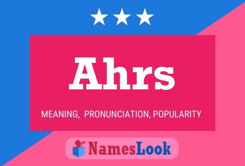 Póster del nombre Ahrs