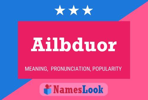 Póster del nombre Ailbduor