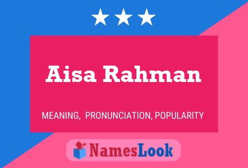 Póster del nombre Aisa Rahman