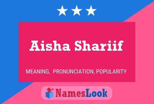 Póster del nombre Aisha Shariif