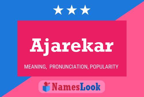 Póster del nombre Ajarekar