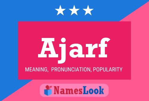 Póster del nombre Ajarf