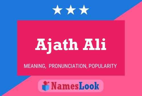 Póster del nombre Ajath Ali