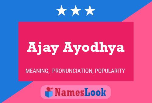 Póster del nombre Ajay Ayodhya