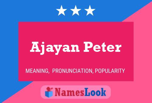 Póster del nombre Ajayan Peter