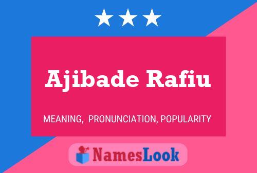 Póster del nombre Ajibade Rafiu