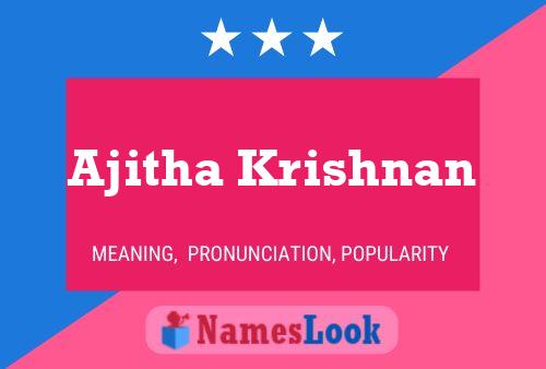 Póster del nombre Ajitha Krishnan