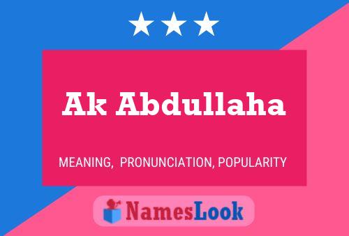 Póster del nombre Ak Abdullaha