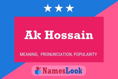 Póster del nombre Ak Hossain