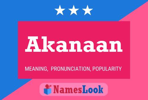 Póster del nombre Akanaan