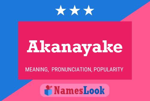 Póster del nombre Akanayake