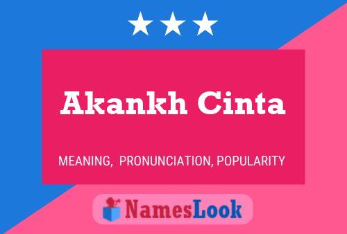 Póster del nombre Akankh Cinta