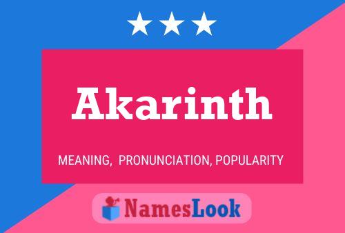 Póster del nombre Akarinth