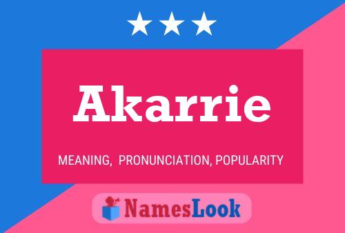 Póster del nombre Akarrie