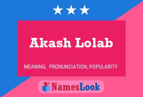 Póster del nombre Akash Lolab