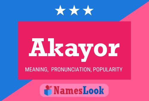 Póster del nombre Akayor