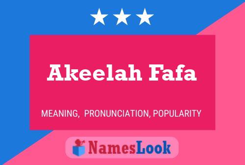 Póster del nombre Akeelah Fafa