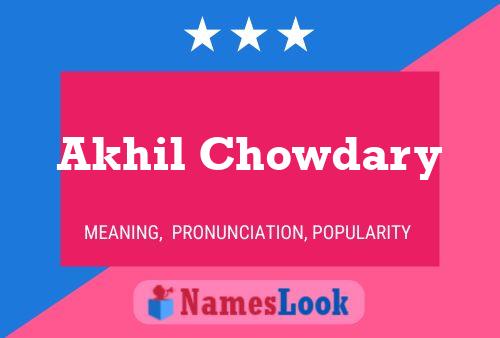 Póster del nombre Akhil Chowdary