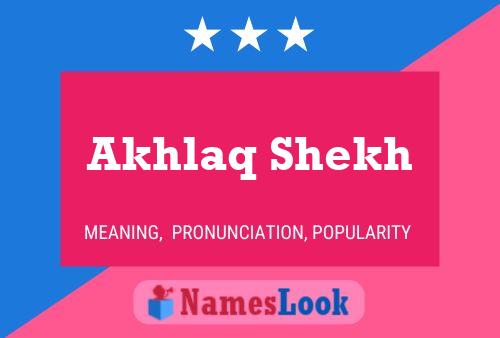 Póster del nombre Akhlaq Shekh