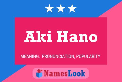 Póster del nombre Aki Hano