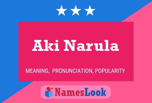 Póster del nombre Aki Narula