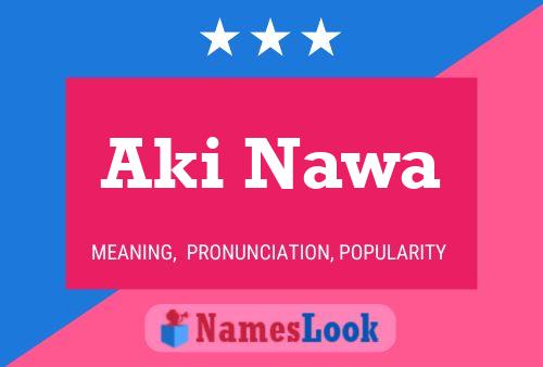 Póster del nombre Aki Nawa