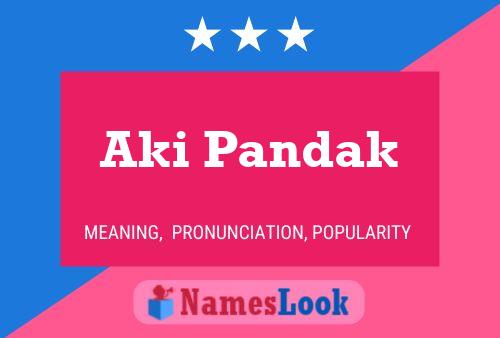 Póster del nombre Aki Pandak