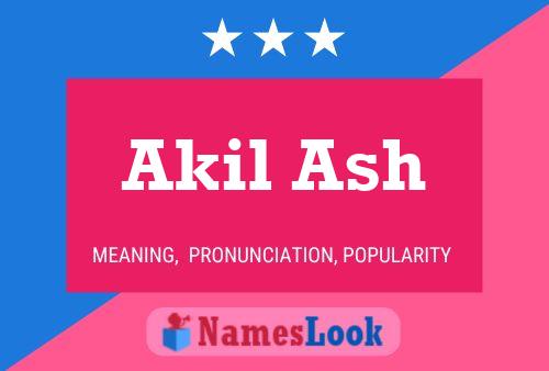 Póster del nombre Akil Ash