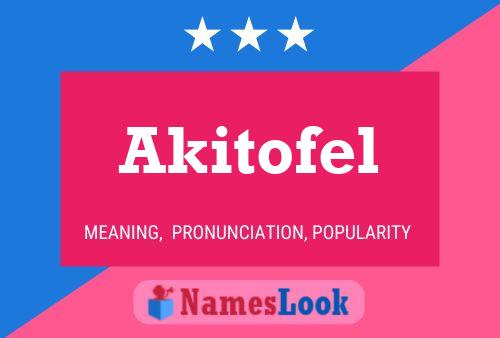 Póster del nombre Akitofel