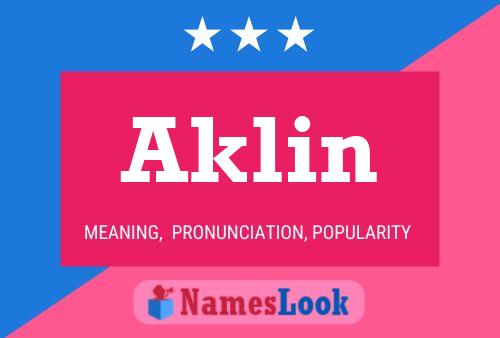 Póster del nombre Aklin