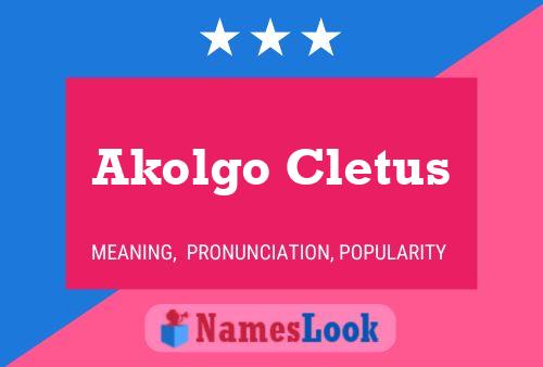 Póster del nombre Akolgo Cletus